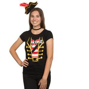 Wound Up Juniors Pirate T-Shirt & Hat Headband Size XS S M Costume Halloween NWT